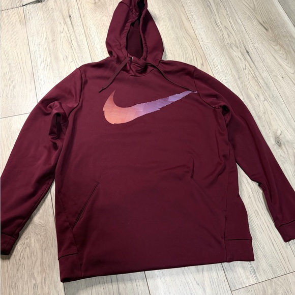 Nike Other - Nike Men's Burgundy Hoodie with Gradient Swoosh